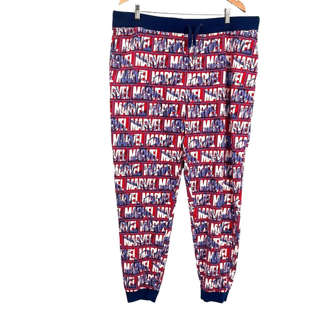 Disney Marvel Joggers Men’s Sweatpants SZ  XL Lounge Logo Sleepwear Fandom Geek